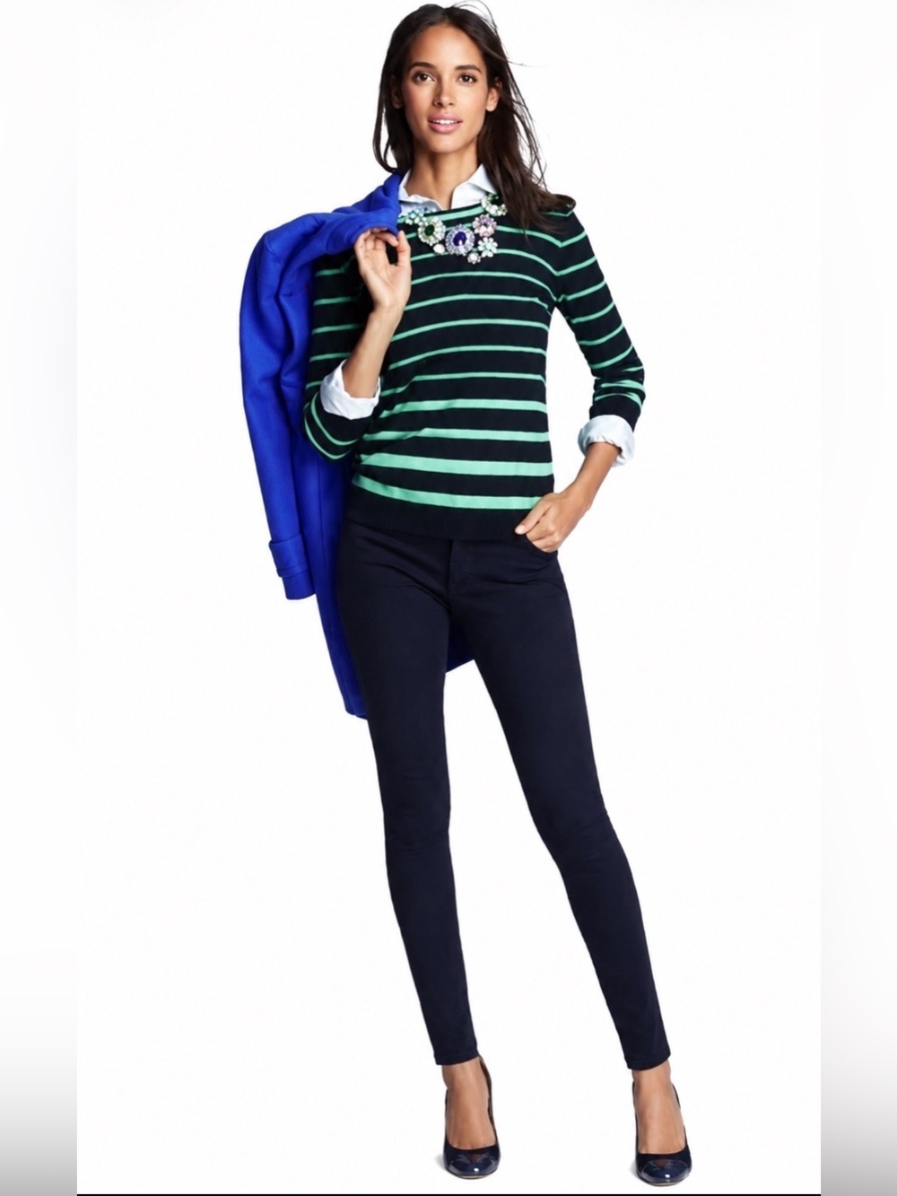 J. Crew Factory Navy Ponte Slim Pants